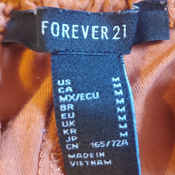 Forever 21 Sienna Orange Relaxed Flowy Shorts Size M - Picture 10 of 11